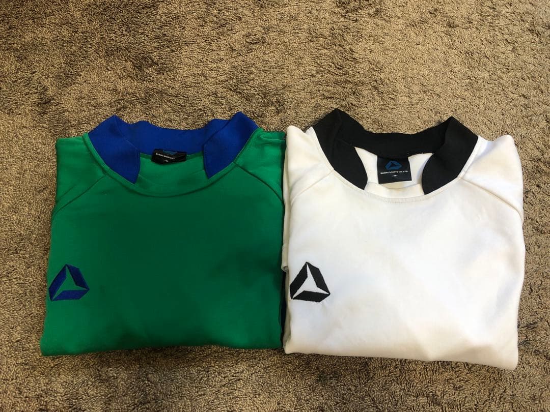 スズキ　ラグビー　レフリージャージ　サイズM着セット　ホワイト/グリーン