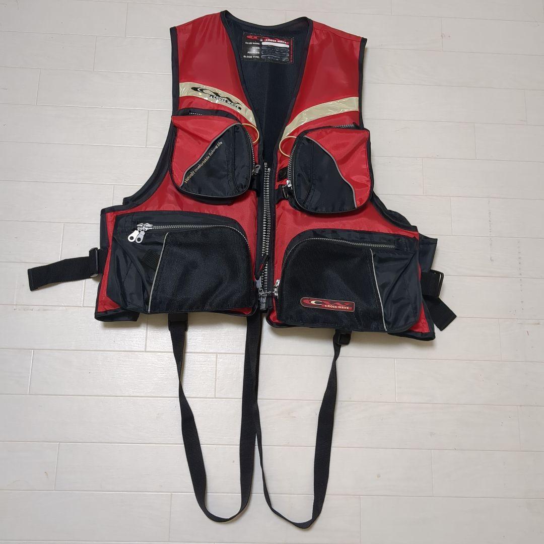 CROSS WAVE ライフジャケット レッド/ブラック