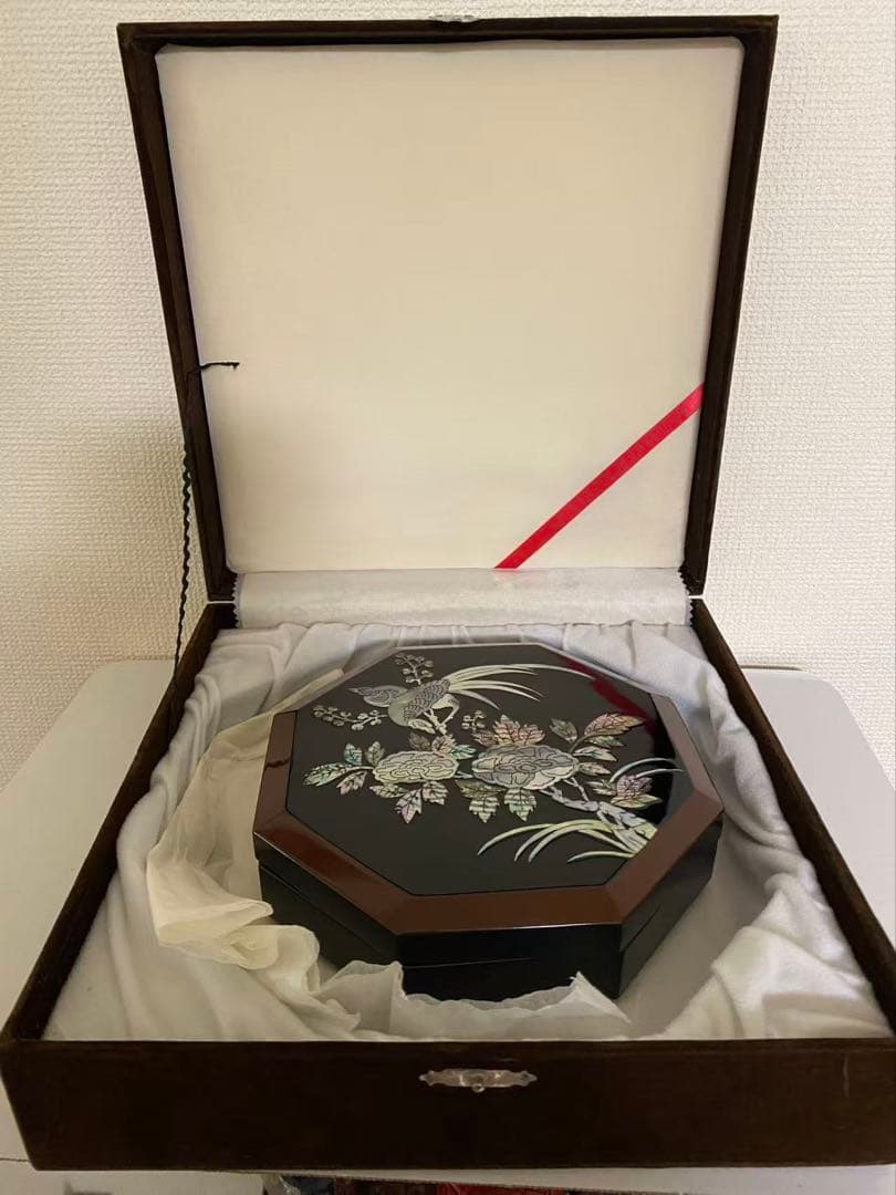 漆器 螺鈿細工 菓子器八角 螺鈿 伝統工芸