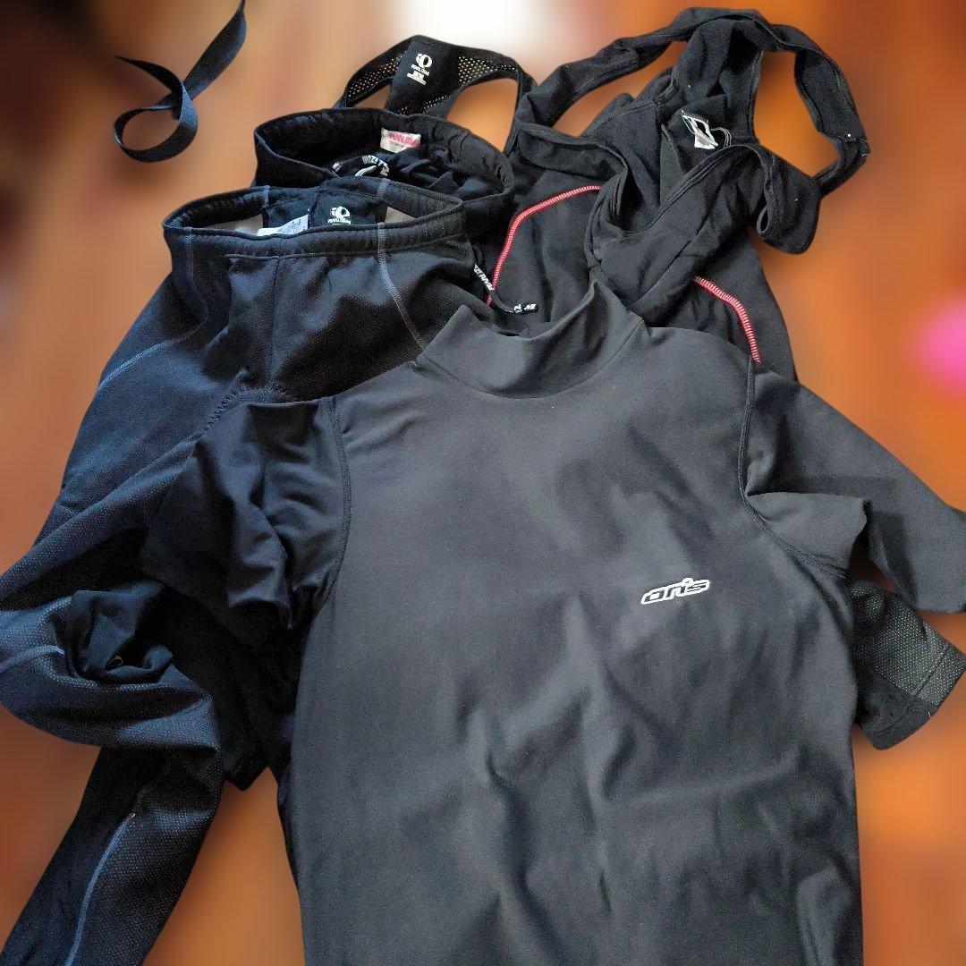 冬季の自転車用パールイズミ　5点セット_サイズS_ブラック