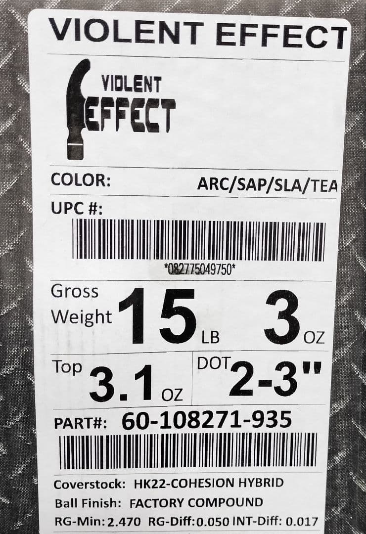 未使用 ハンマー バイオレント エフェクト　 15ポンド