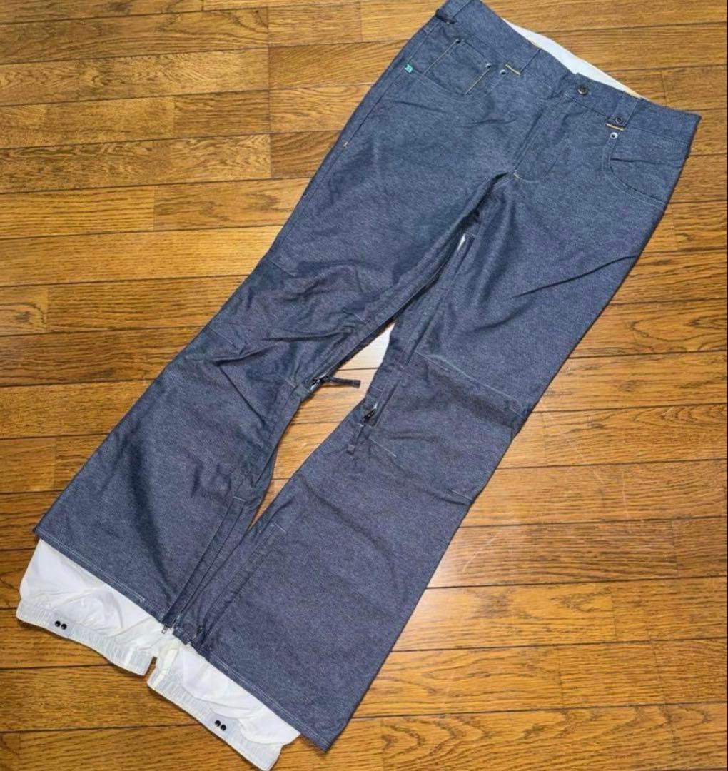 BURTON スノーボードパンツ デニム風ダークグレー