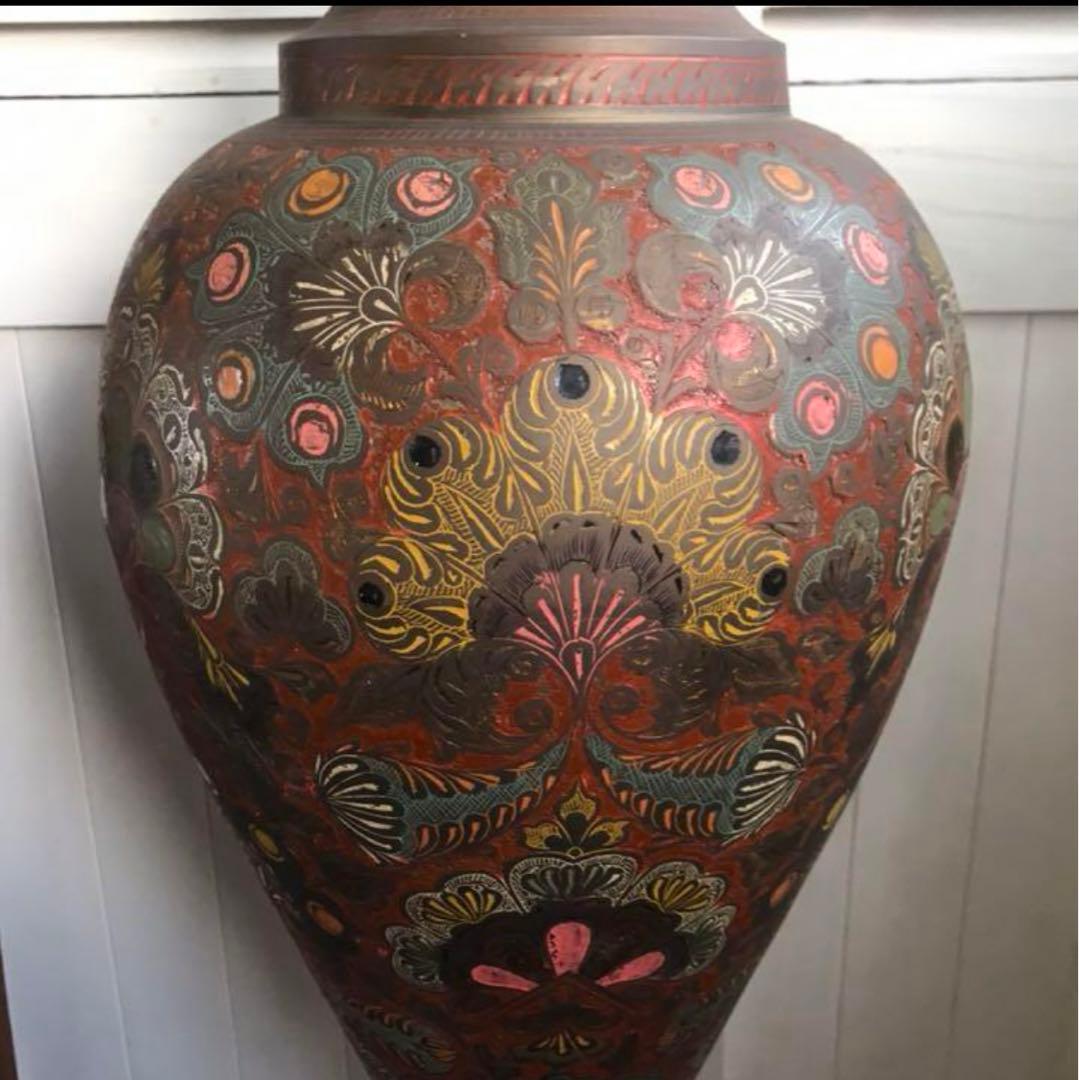 大壺　アジア　中近東　インド　エスニック 真鍮制