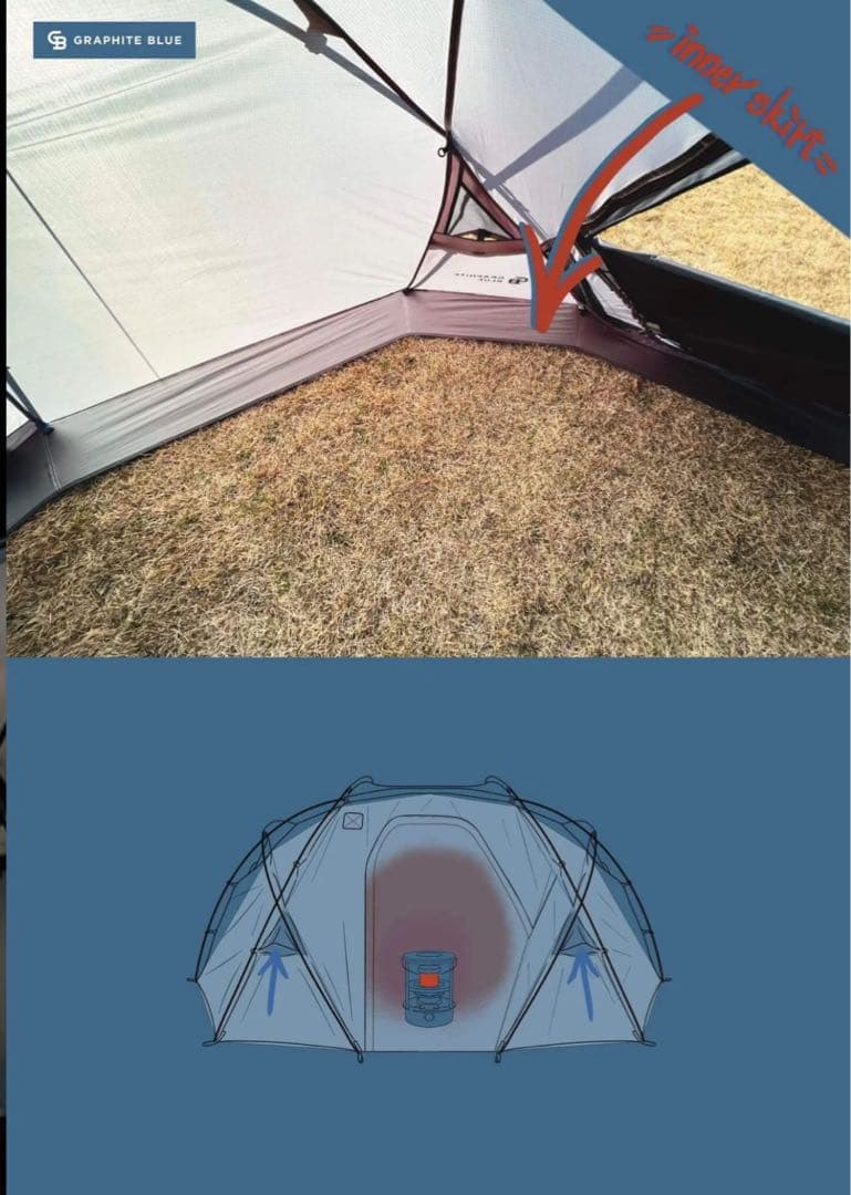 【テント新品未使用】GraphiteBlue Thermo Shelter