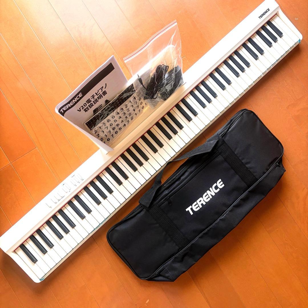 214TERENCE 電子ピアノ 88鍵盤 折り畳み式 キーボード V20