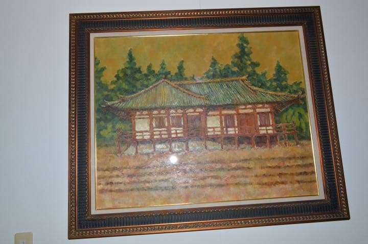 井上和久 油彩画 奈良 二月堂