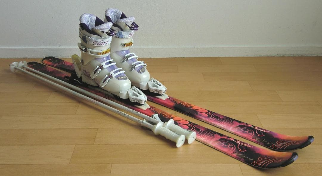 ■■送料無料■Hart■女性用スキーフルセット■板145靴24■メンテ付■■