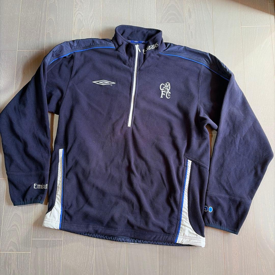 ●アンブロ●チェルシー●フリースハーフジップトレーニングジャケット●エミレイツ