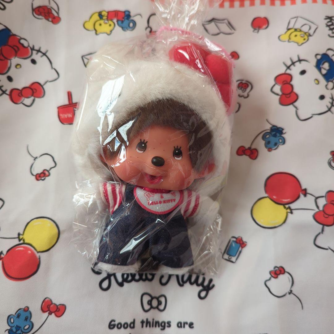 ハローキティ×モンチッチコラボ キーホルダー♥約10cm