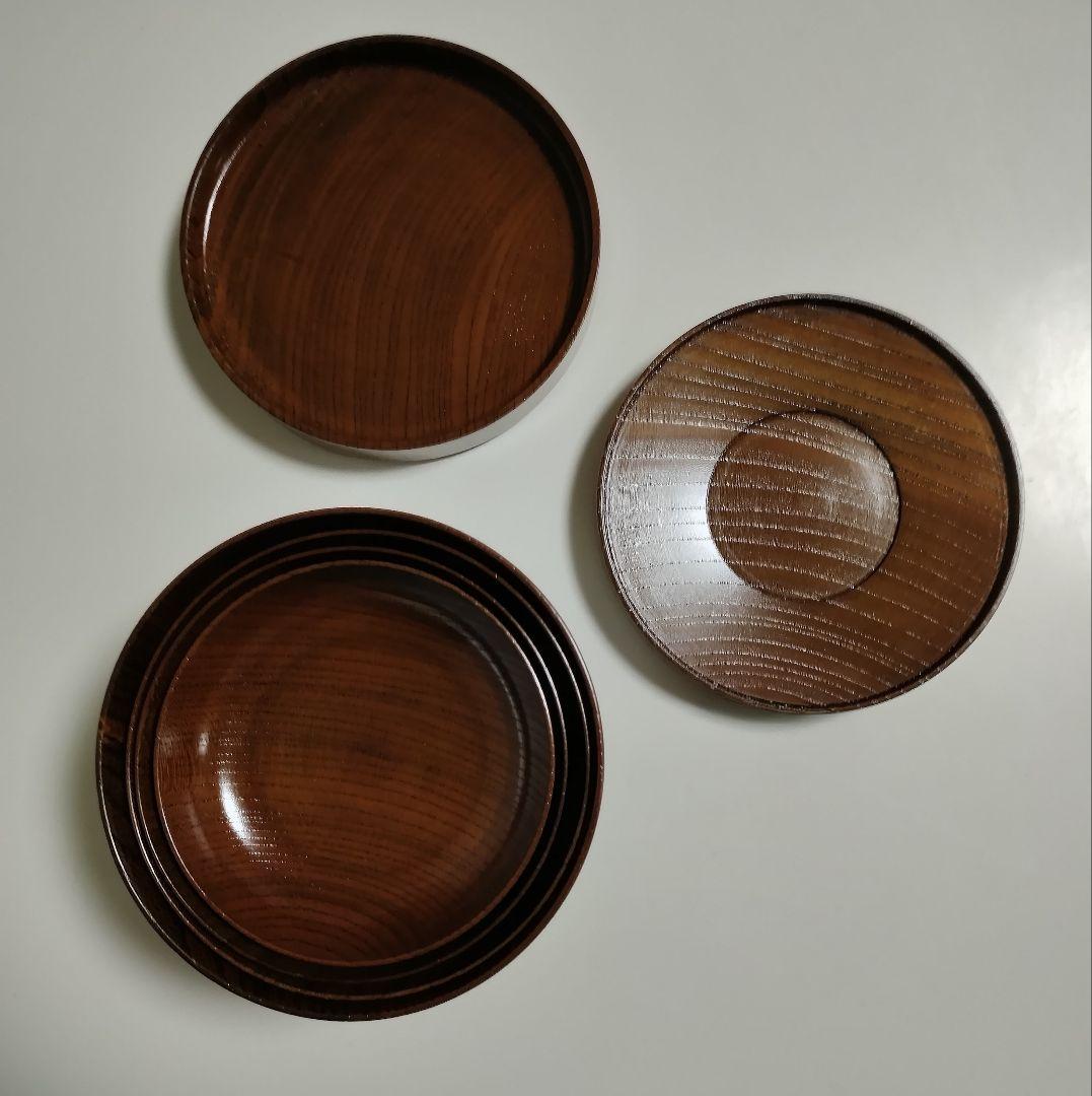 山中漆器　たに屋　欅ひとりぶん拭漆　2客　アウトドア　応量器　ミニマリスト