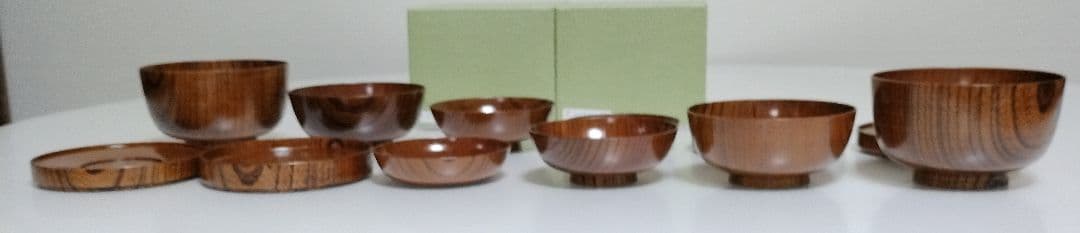 山中漆器　たに屋　欅ひとりぶん拭漆　2客　アウトドア　応量器　ミニマリスト