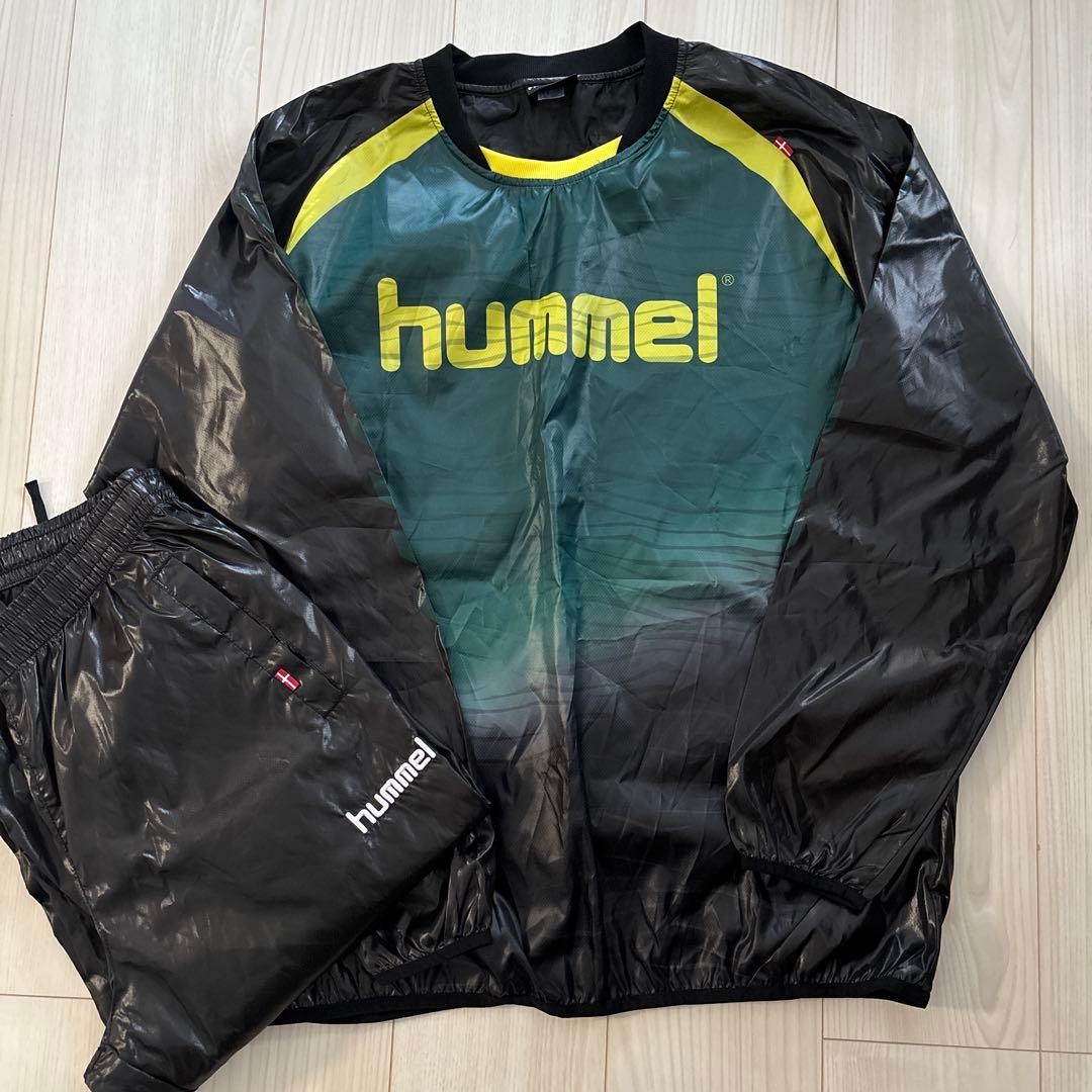 美品　hummel ピステ上下 Lサイズ グリーン/ブラック