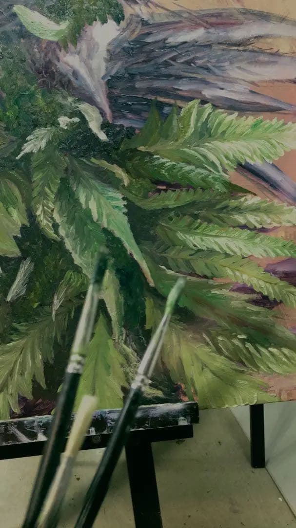 油絵 麻 大麻 マリファナ バッヅ  marijuana 値下げ