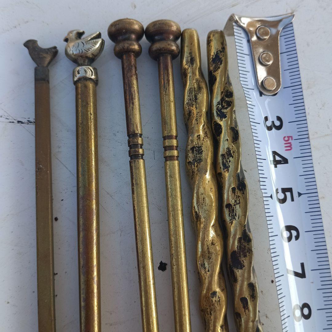 2007）火箸　四組＋半端/　火ばし　/茶道具　風炉　手あぶり　長火鉢