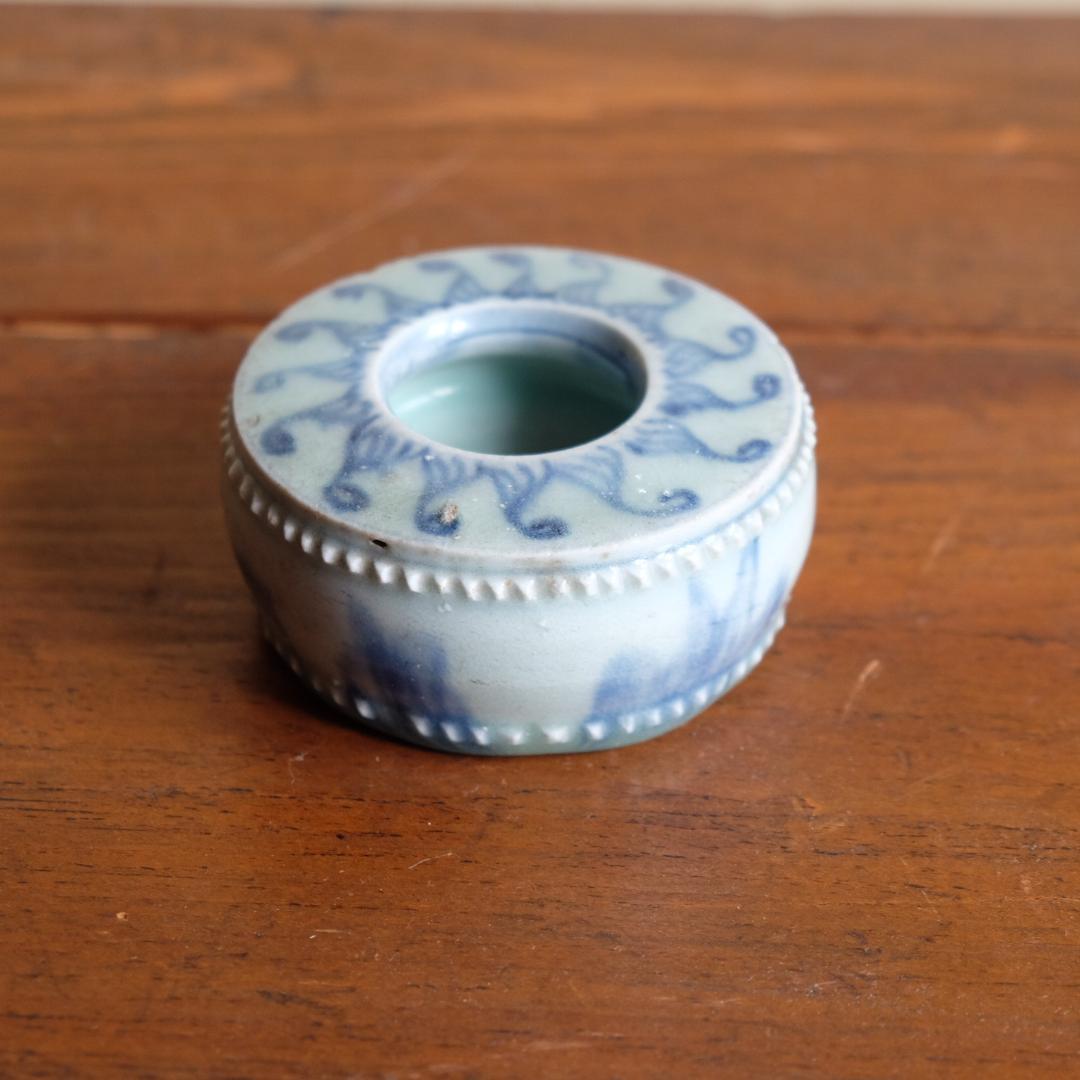 李朝／染付／水滴／水孟