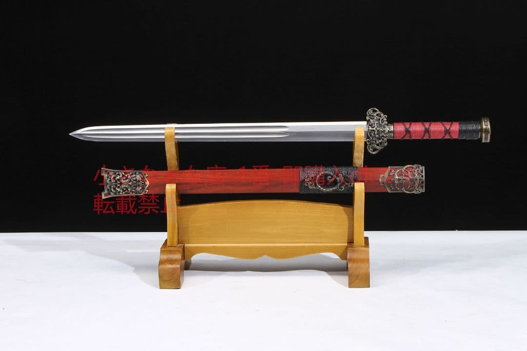 睚眦漢剣八面紅木金  古兵器 武具 刀装具 日本刀 模造刀 居合刀