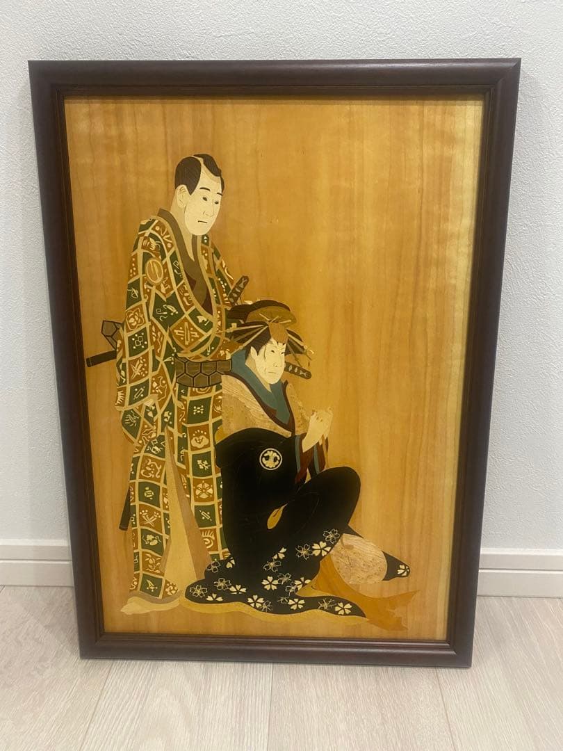 寄木絵画　東洲斎写楽　マーケタリー　ウォールアート