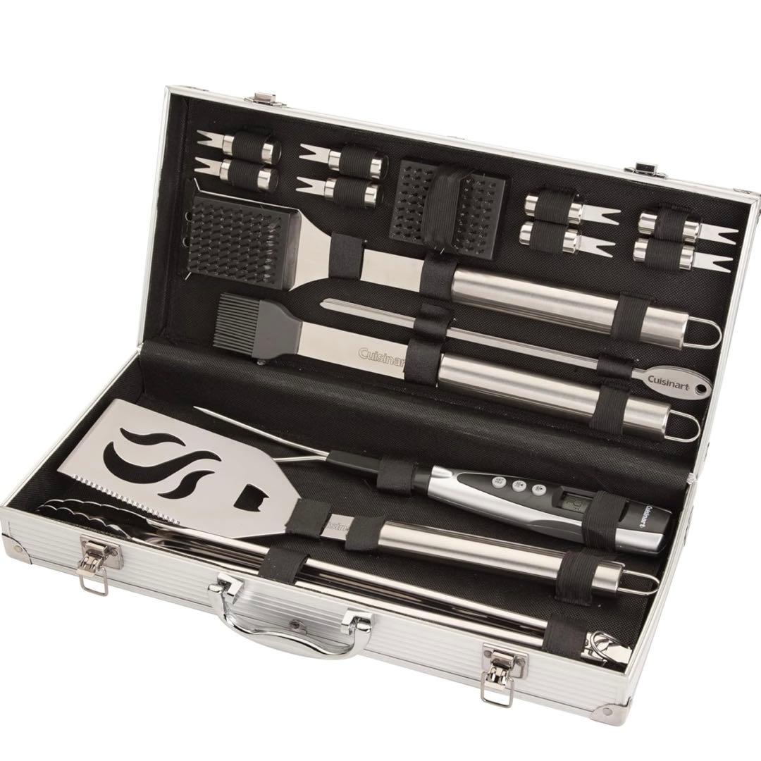 クイジナート デラックス グリル セット 20種 BBQ ミートサーモ 温度計