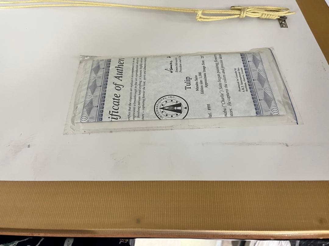 油絵 赤いチューリップ