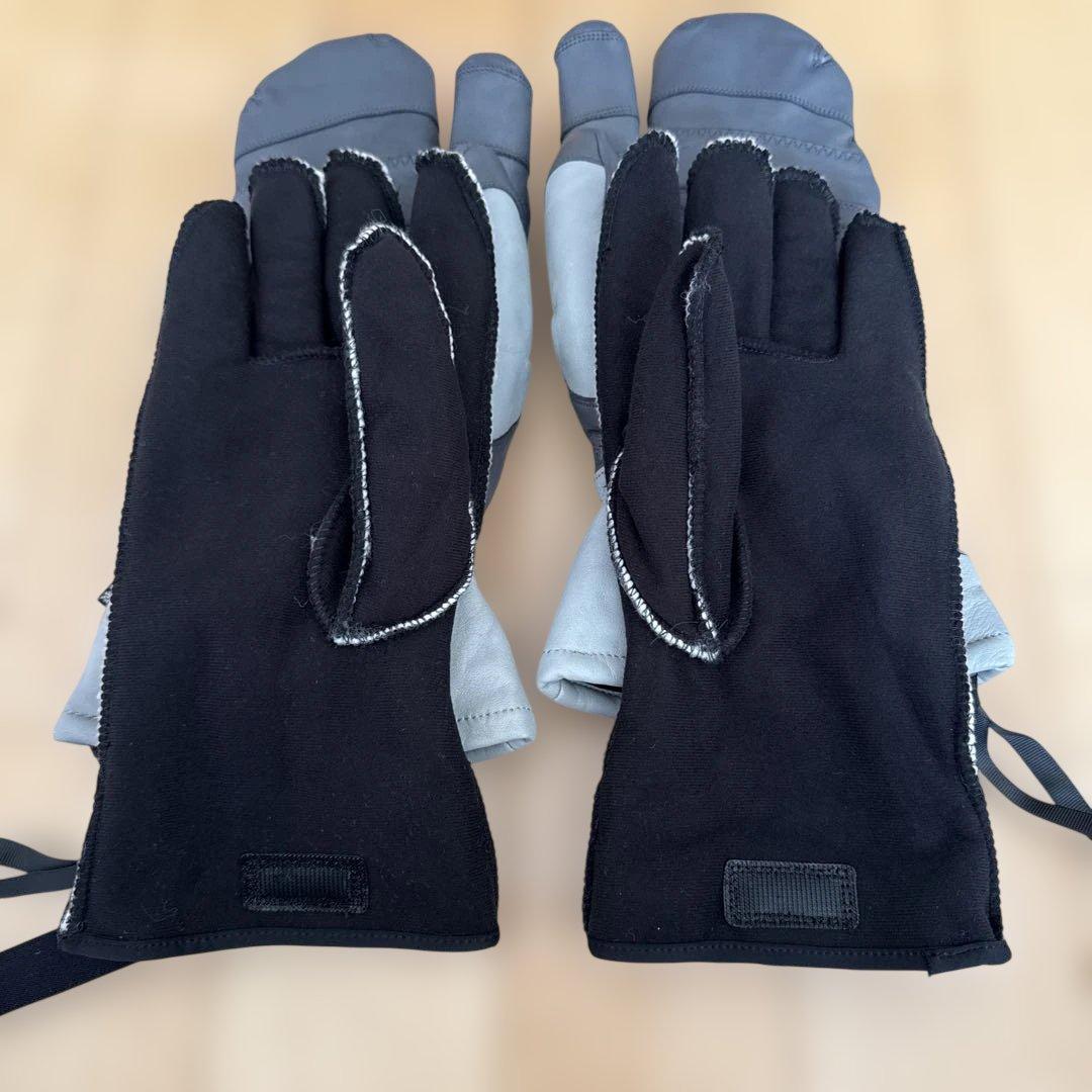 松岡手袋　3フィンガー　 インナー脱着タイプ　グレー　XLサイズ