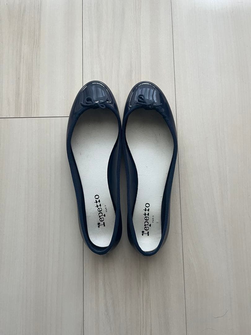 Repetto ネイビー バレエシューズ エナメル 40