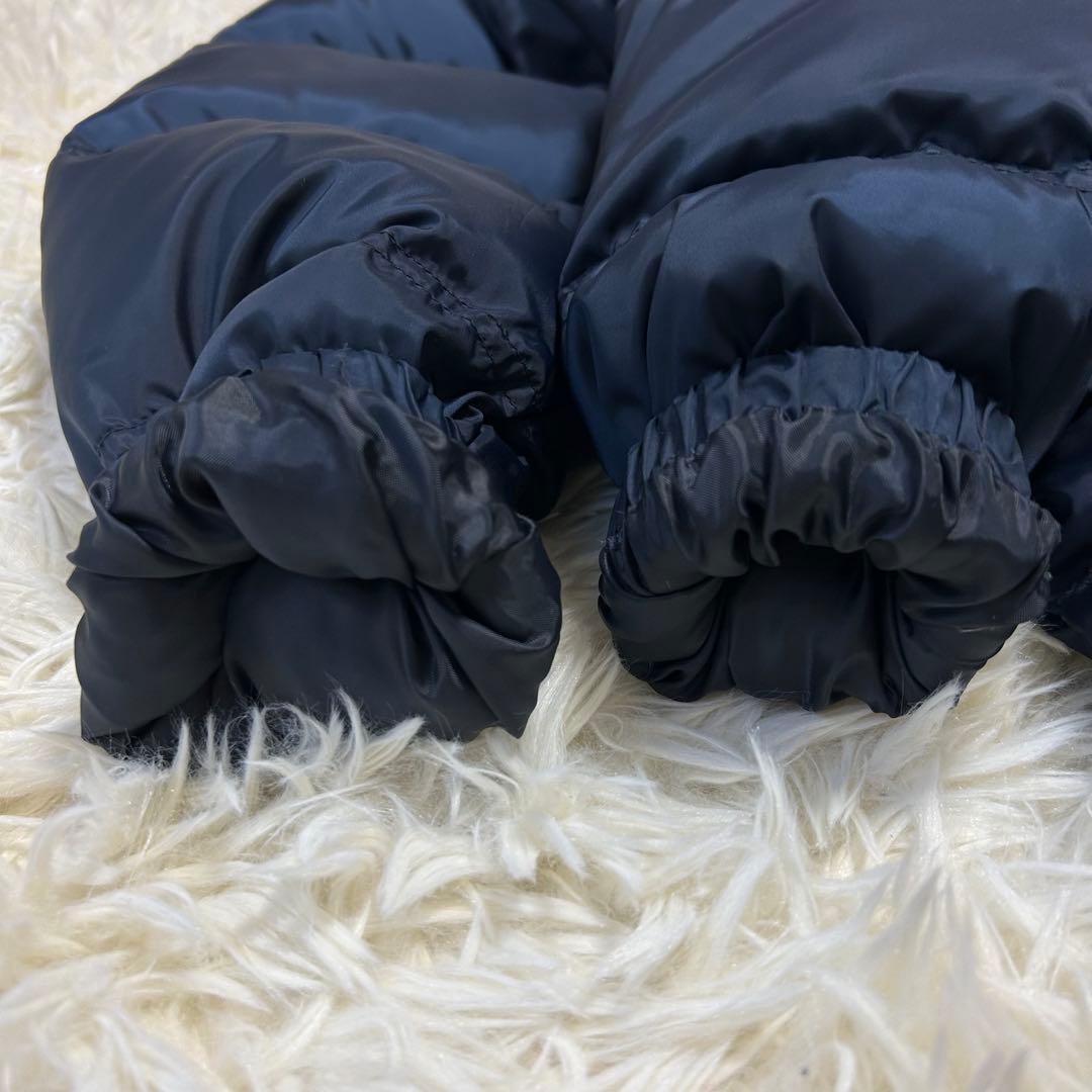 未使用級NIKE ナイキ ロングダウンコート ベンチコート S ネイビー　刺繍