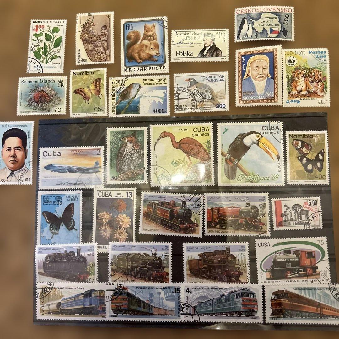 ⭐️切手コレクション 動物 列車⭐️