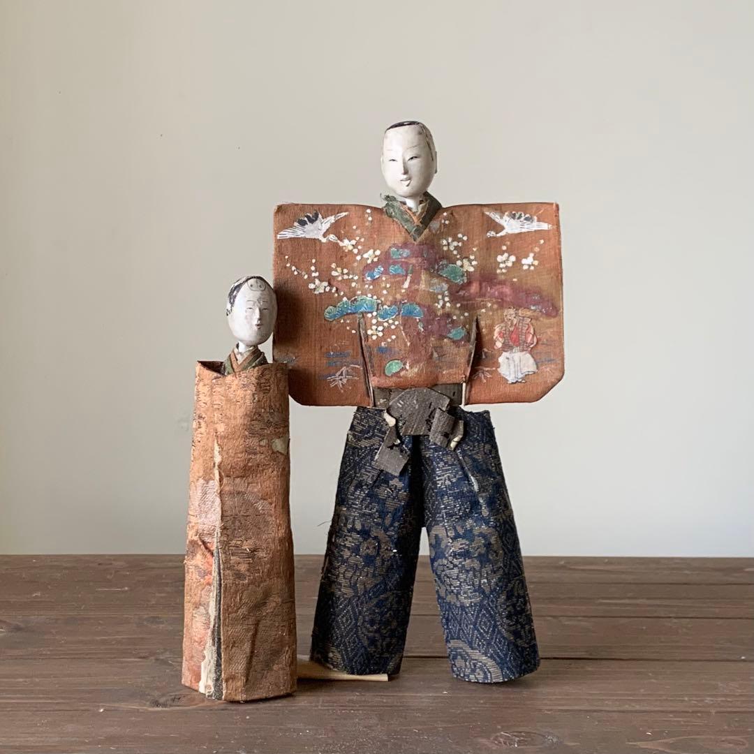 古い 立雛 紙雛 江戸時代 難 古美術 古道具 アンティーク 雛人形　オブジェ