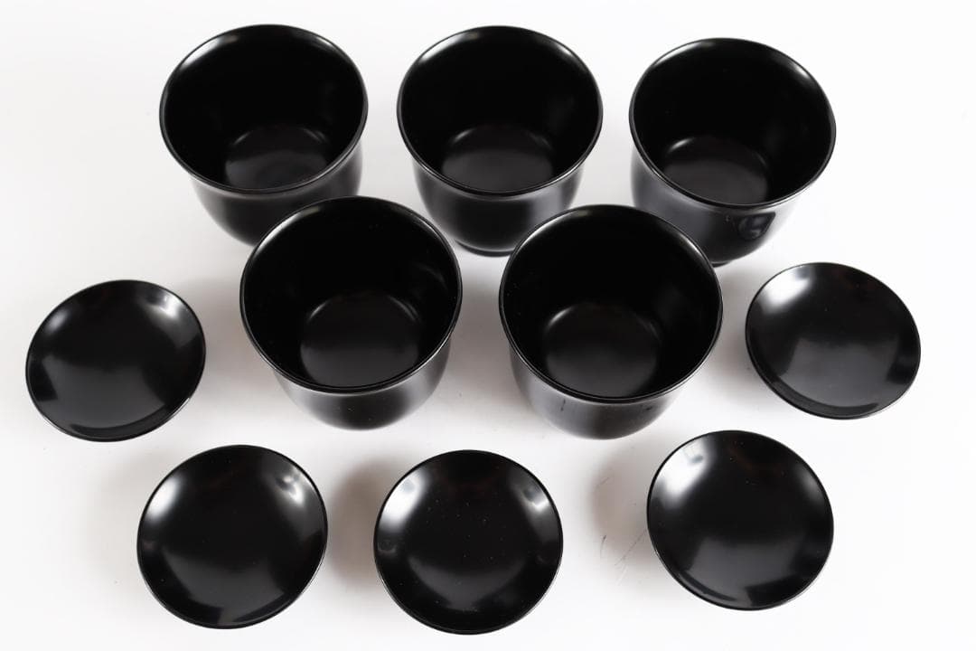 と*と様 輪島塗 塗師 清斉 吸物椀 五客 共箱 茶道具懐石膳会席