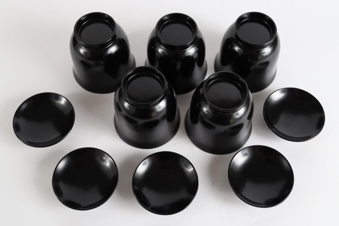 と*と様 輪島塗 塗師 清斉 吸物椀 五客 共箱 茶道具懐石膳会席