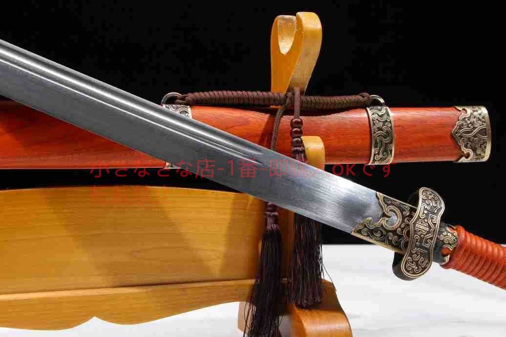 純銅黒金古刀赤木百錬模様鋼 古兵器 武具 刀装具 日本刀 模造刀 居合刀