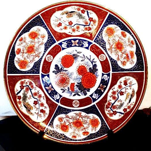 伊万里　有田焼　秀峰作　美術品　骨董品　直径約36cm