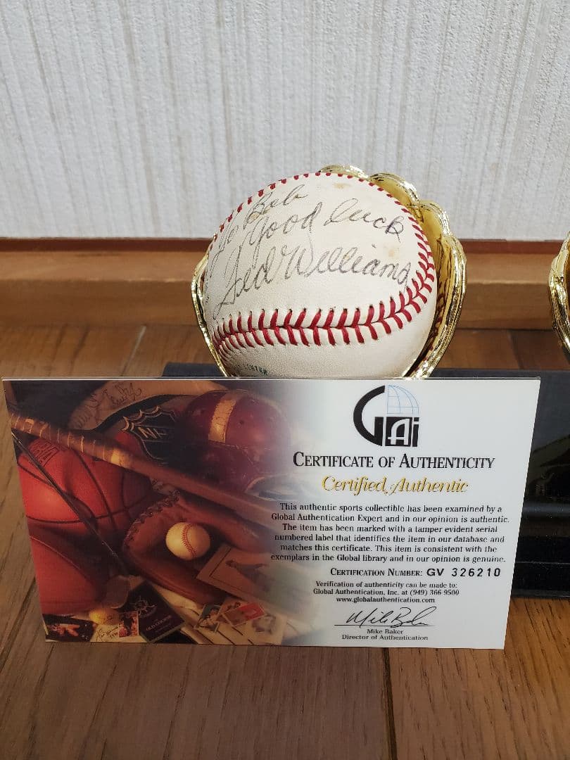 【超希少】★テッド・ウィリアムズ直筆サインボール(レッドソックス)★