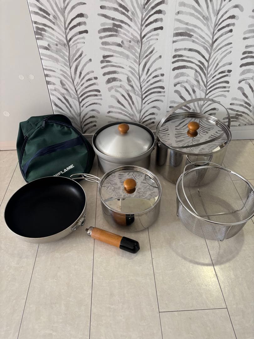 ユニフレーム　fan5DX ステンレス、アルミ調理器具セット