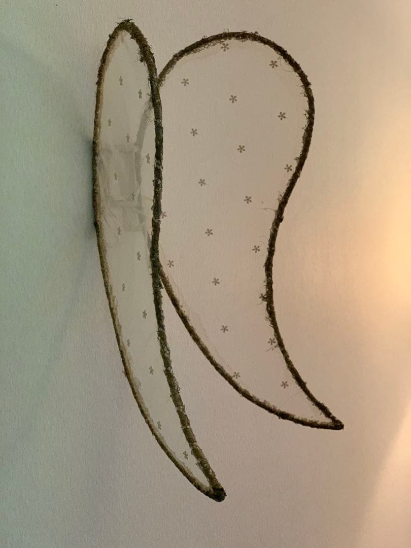 フランスアンティーク　レースの羽 チュールレース オブジェ