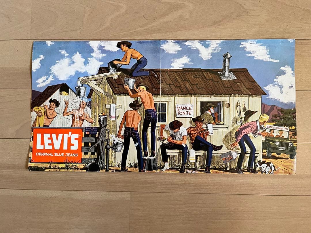 オリジナル60sビンテージLevi'sビッグEバナーポスタートノシート⭐︎後付け