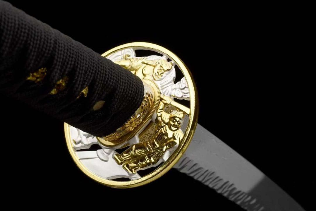 柳生十兵衛 手巻き縄柄 鑑賞用 武具 刀装具