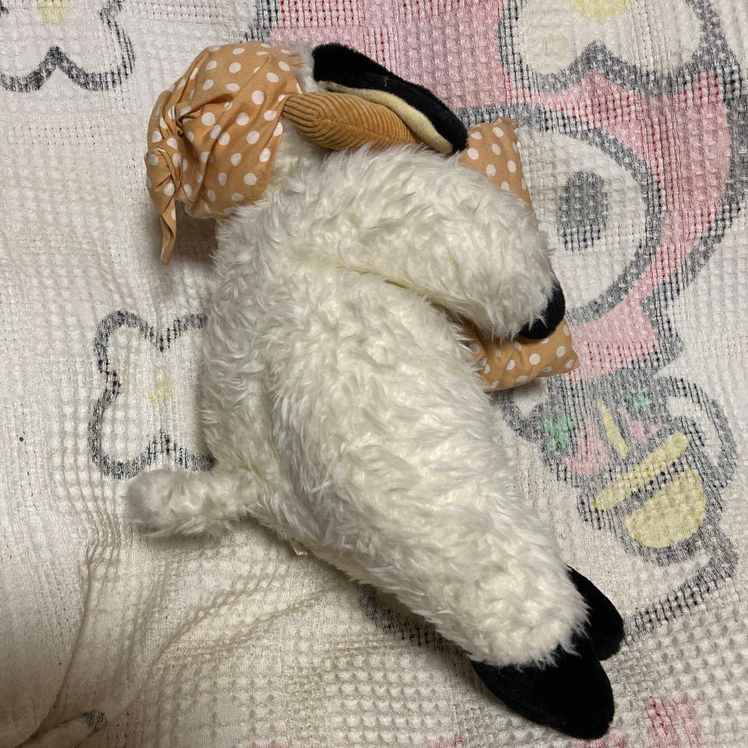 昭和レトロ　ぬいぐるみの三英　ひつじ　ぬいぐるみ　中古品