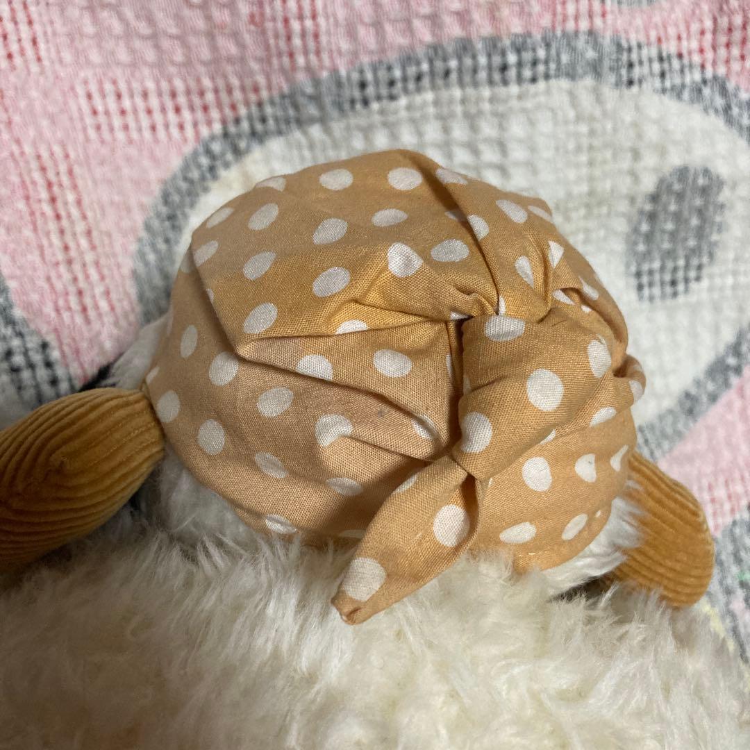 昭和レトロ　ぬいぐるみの三英　ひつじ　ぬいぐるみ　中古品