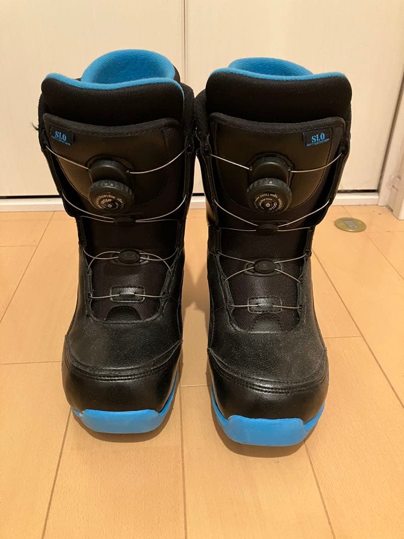 SLO スノーボードブーツ 子ども用 黒/青　22-22.5