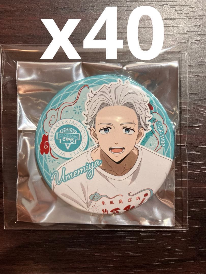 ウィンドブレーカー　マリオンクレープ　缶バッジ　梅宮一　 40点
