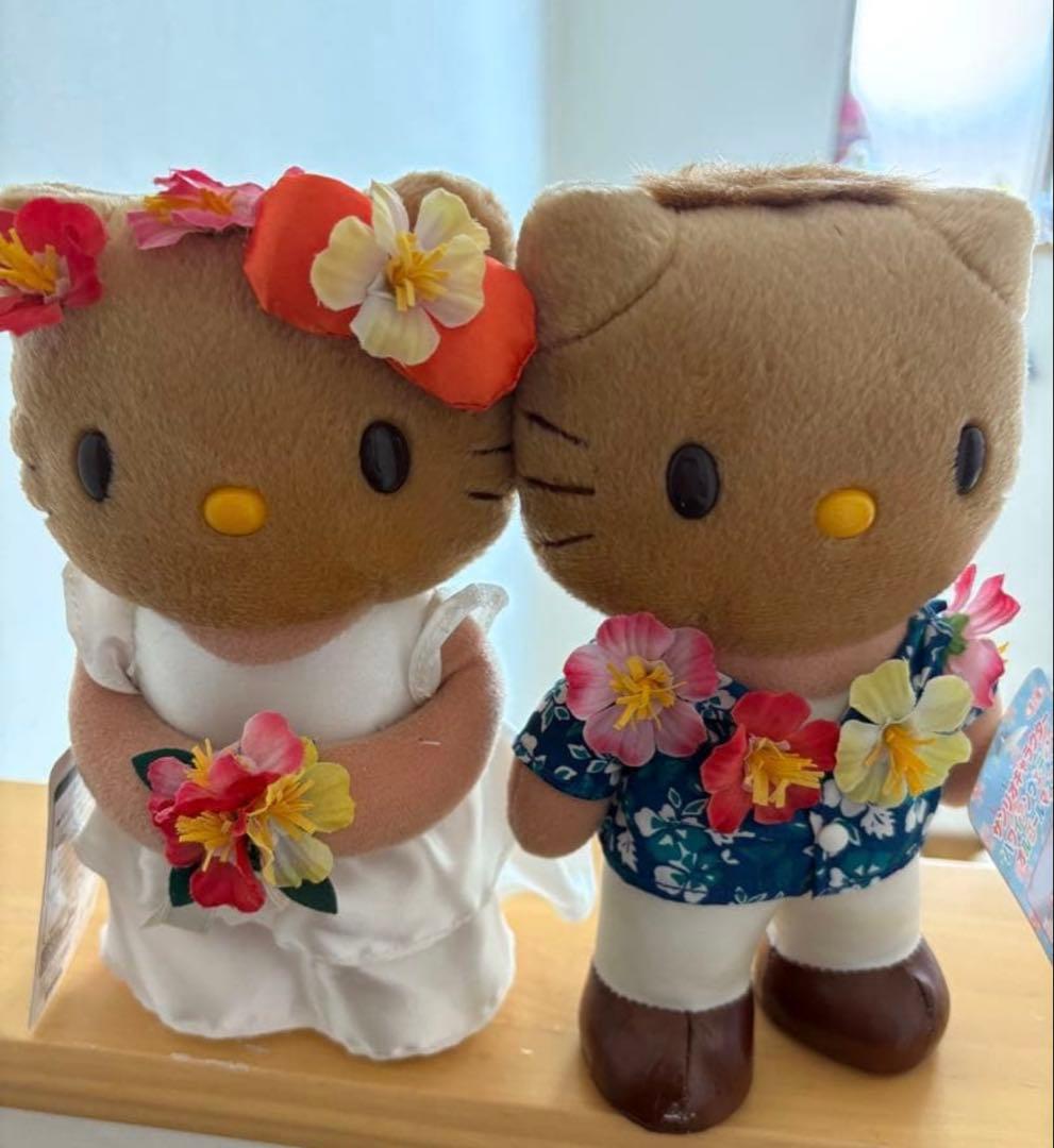超希少！日焼けキティ＆ダニエル ウェディング　ぬいぐるみ　オルゴール付き