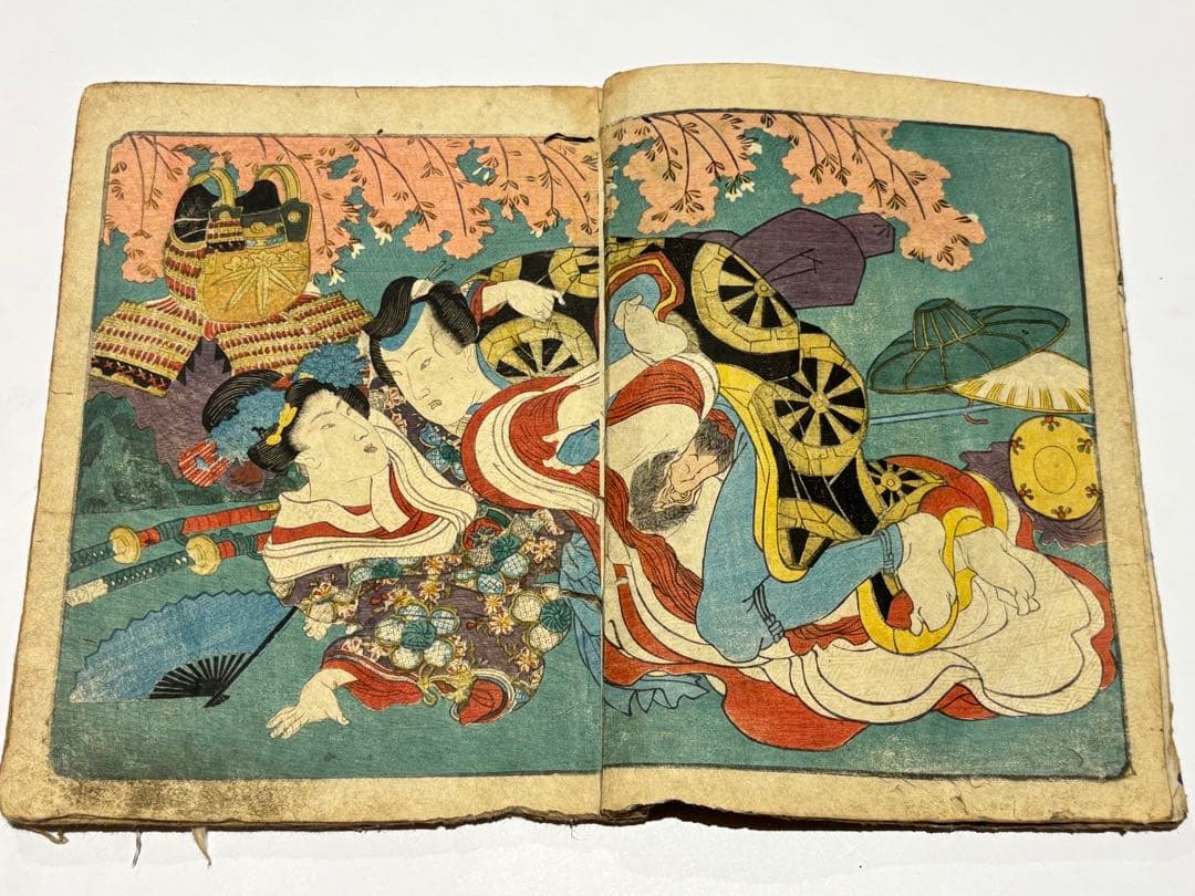 「月雪花四季の友 花の巻」歌川芳盛画 1冊|艶本 春画 浮世絵 和本 江戸時代