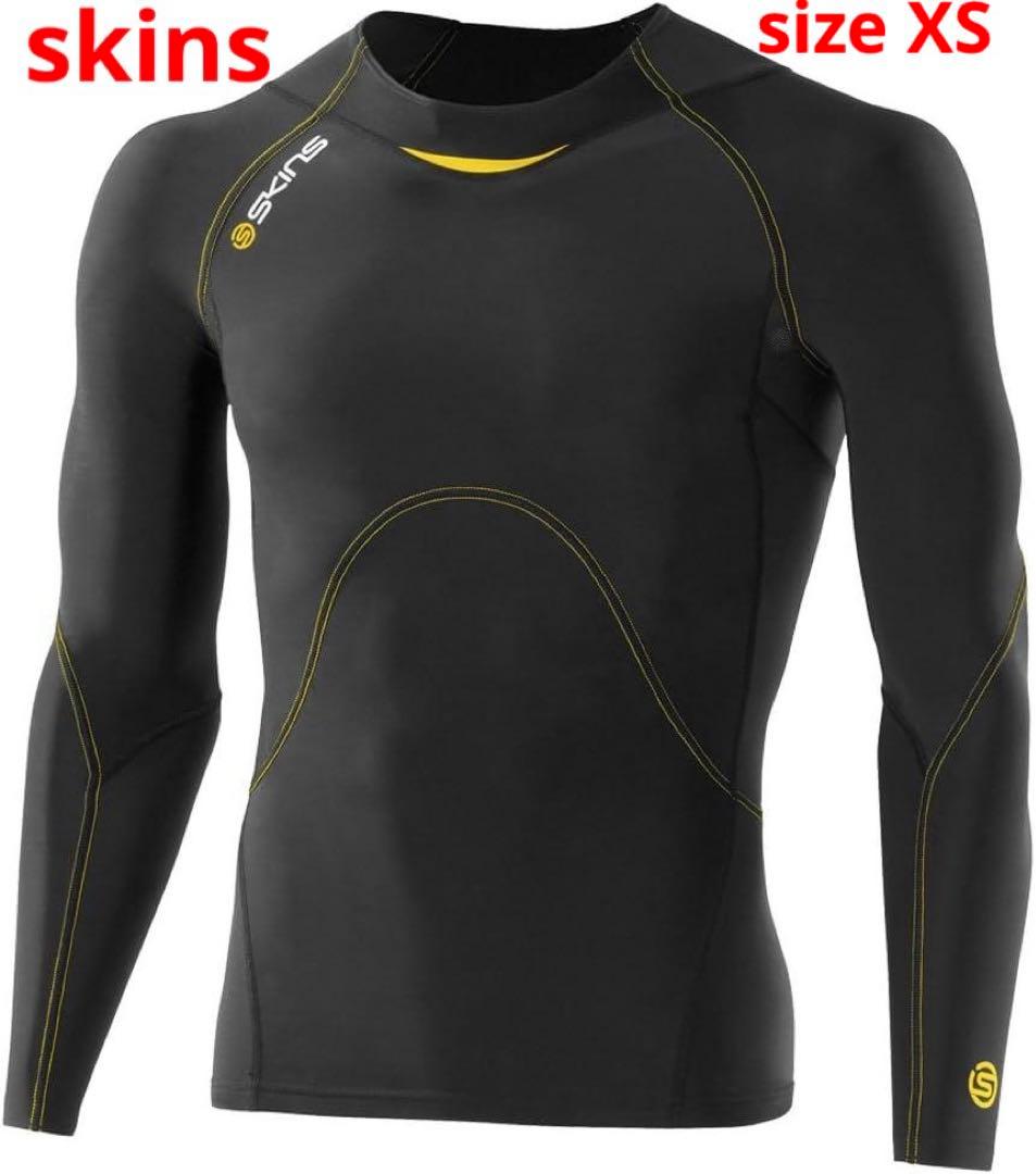スキンズSKINSコンプレッションTシャツ　長袖トップスシャツ　メンズXS