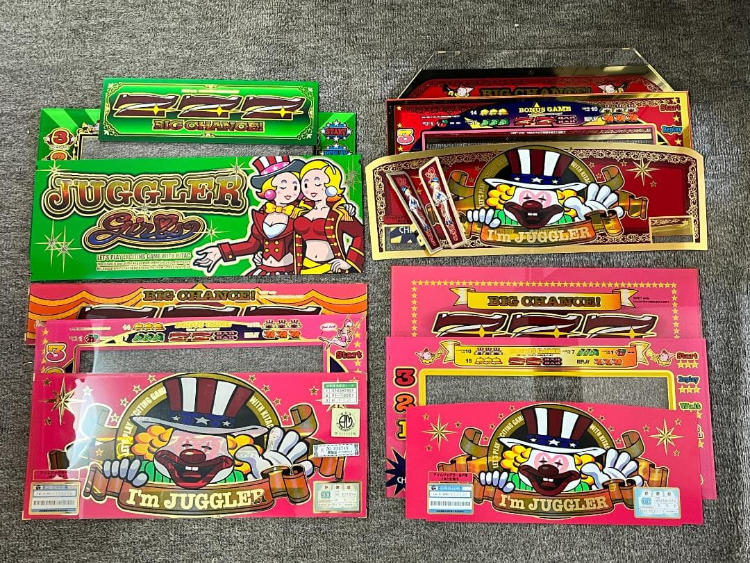 【限定1セット】ジャグラーシリーズ4機種　パネルセット