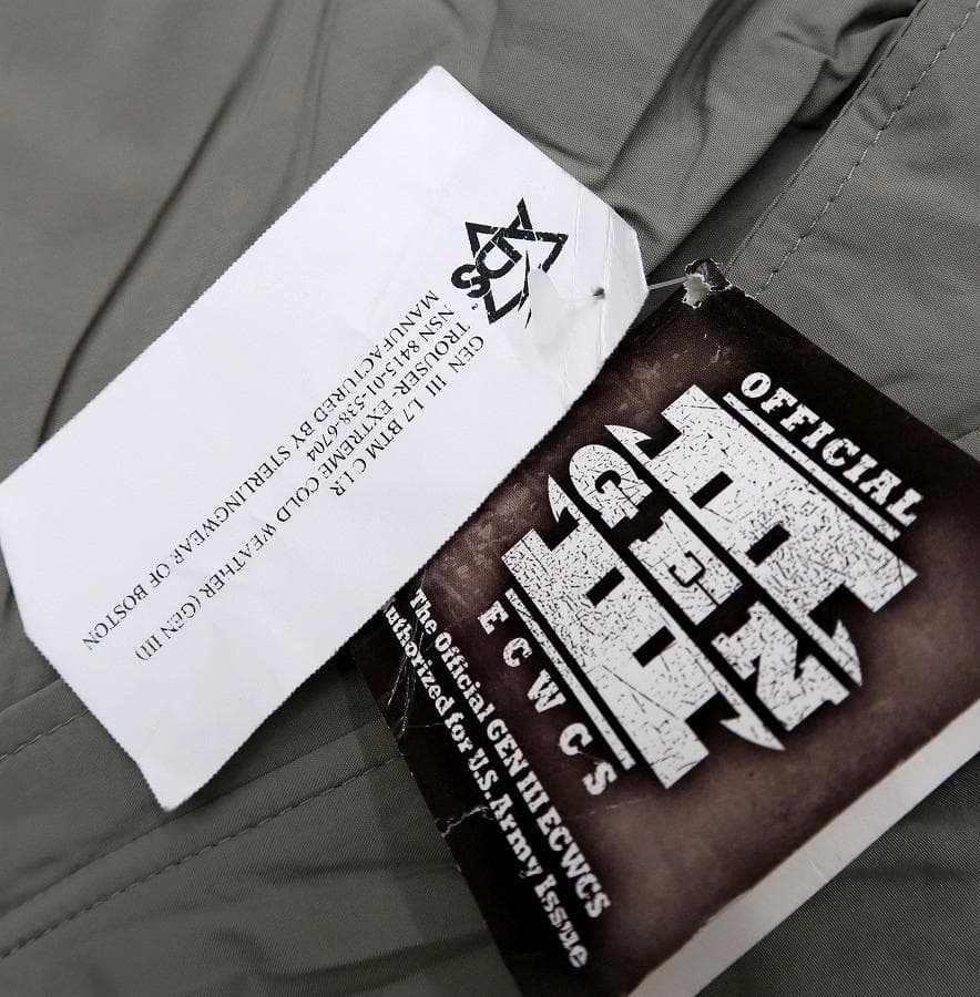 新品 L-R 米軍実物 2007年 レベル7 プリマロフト パンツ