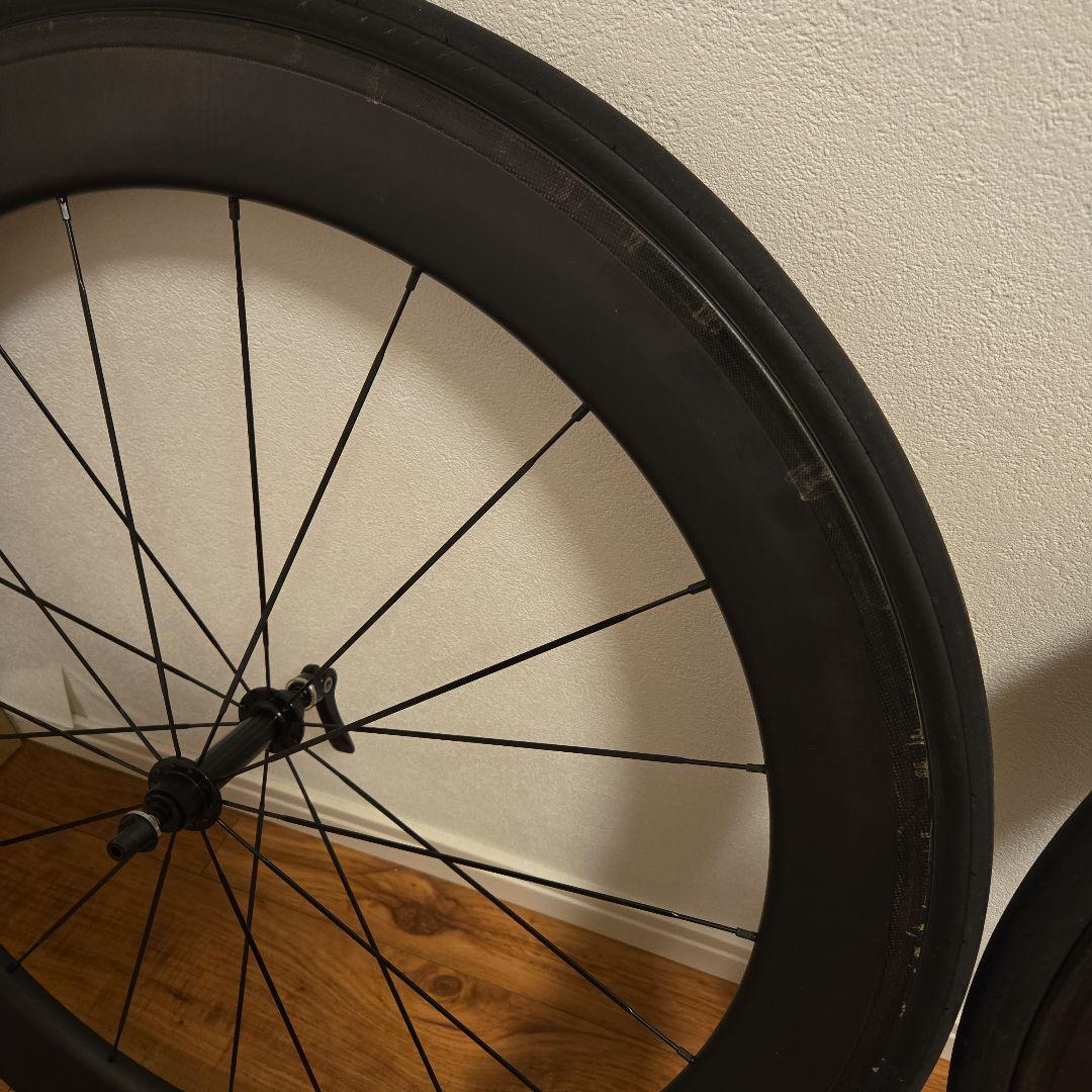 SUPERTEAM 60mm カーボンホイール タイヤ付