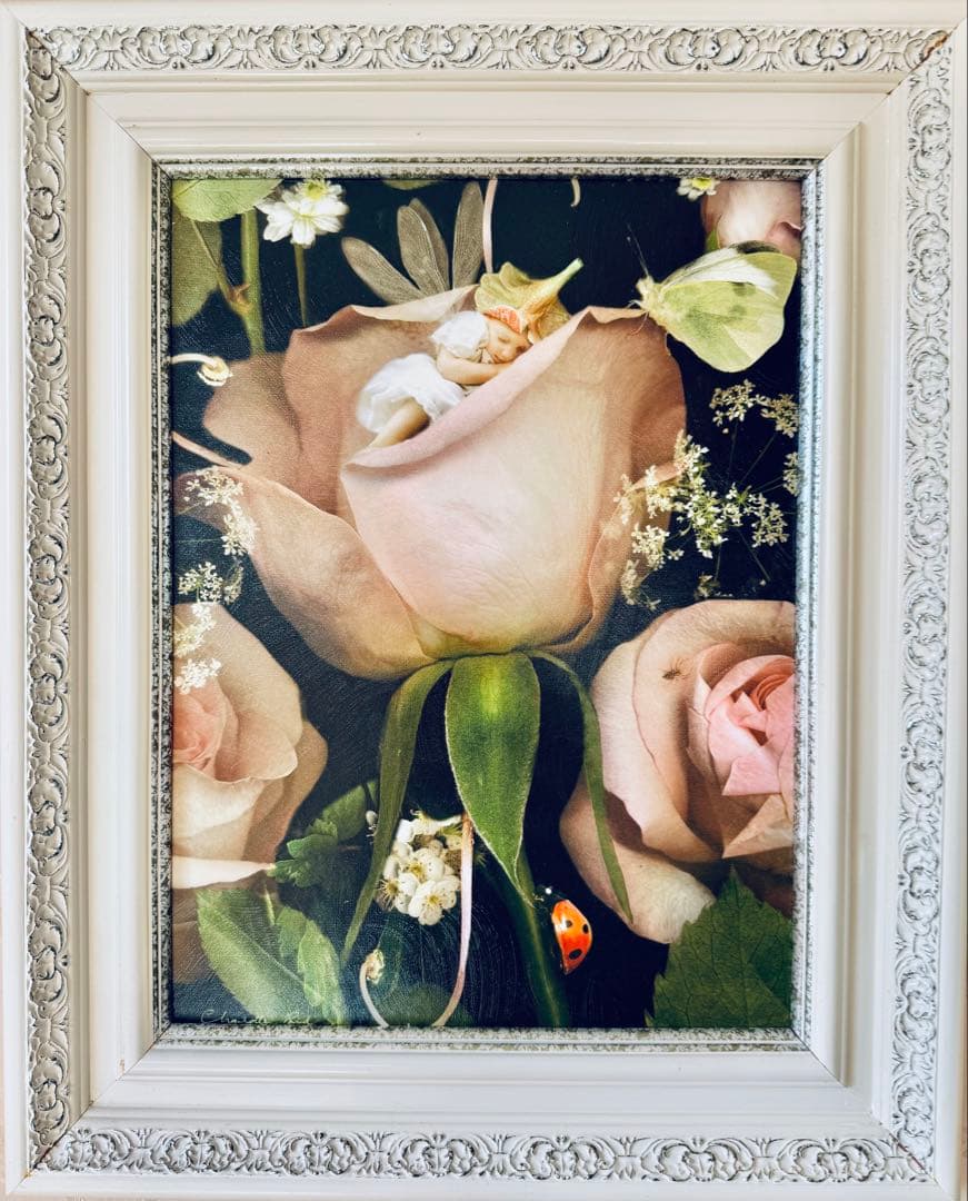 シャーロットバードの油絵調のクラシックウッドフレーム ウェン ナイト フォールズ