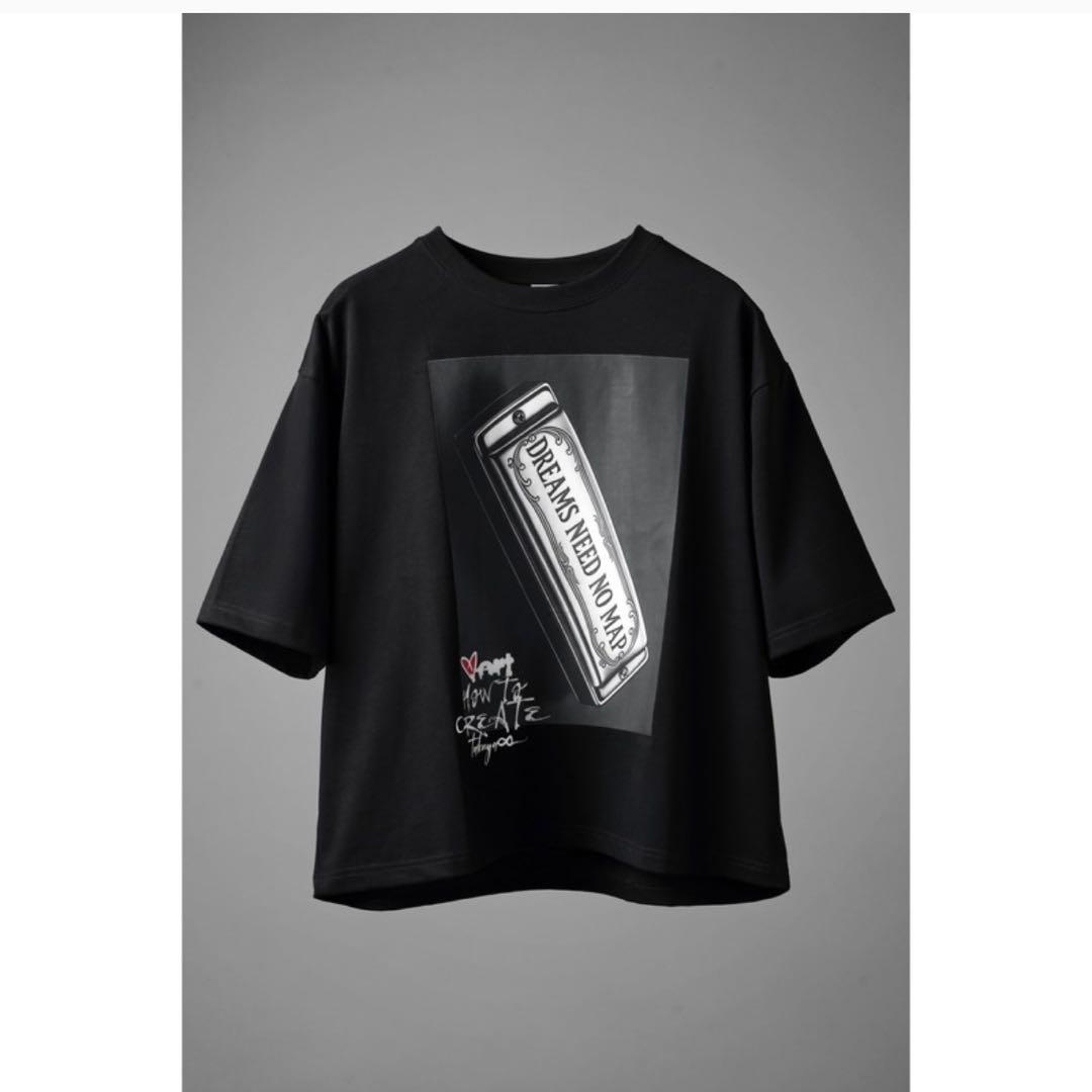 TAKUYA∞の創り方　ハーモニカ クロップドTシャツ/ブラック