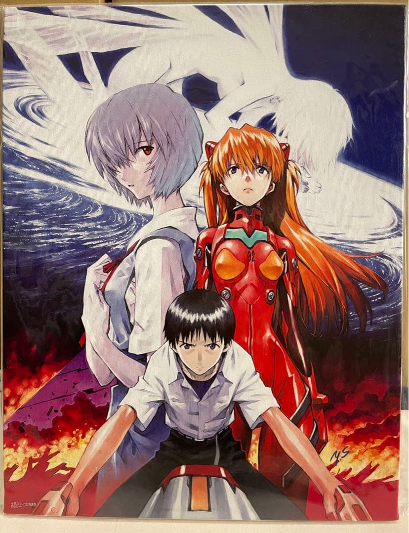 【セール】貞本義行「新世紀エヴァンゲリオン」F6キャンバスアートA 原画